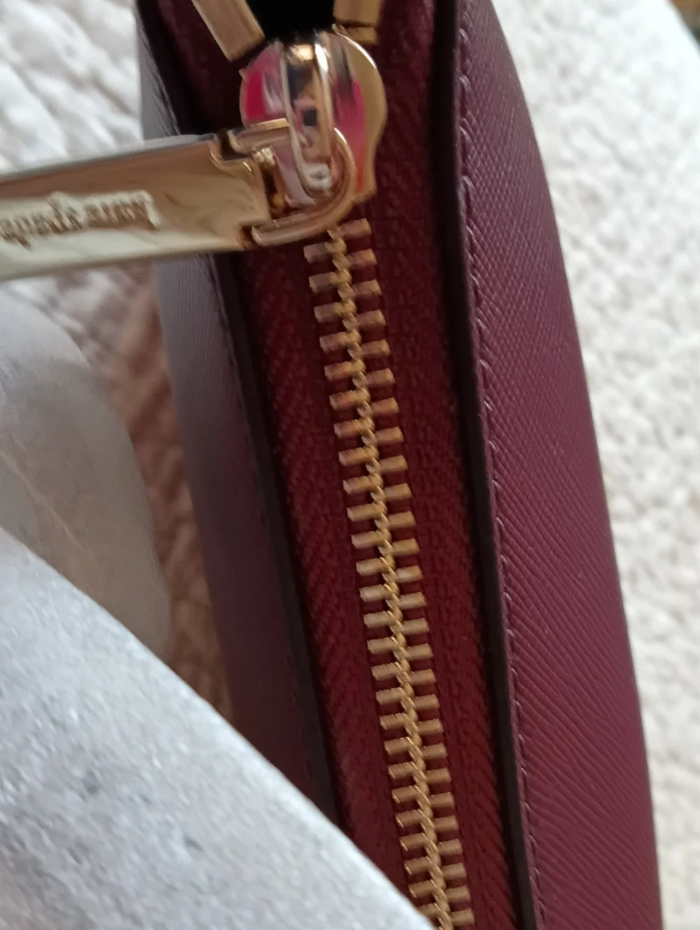 KATE SPADE burgundy crossbody w/ pink glitter panel NEW WITH TAGS $279 Nordstrom
